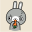 Grey Bunny Animated Stickers